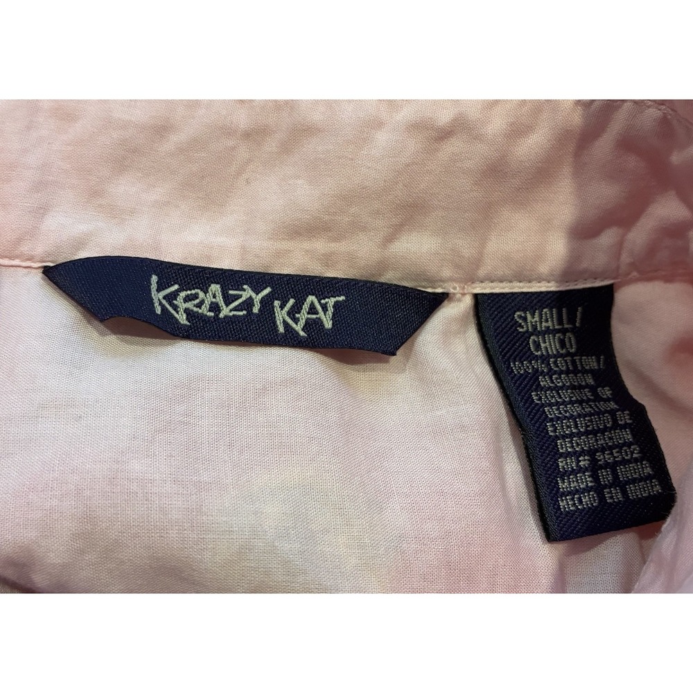 Vintage Krazy Kat Embroidered Button Up Size Small - Picture 5 of 5